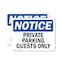 Signmission Private Parking Guests Only OSHA Notice Sign, Vinyl Decal, 10in W x 7in L, 2PK OS-2PACK-NS-D-710-L-17817 - alternate 1